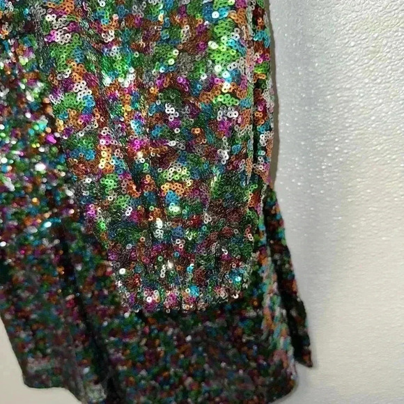 NWT!Gabrielle Union Rainbow Sequence Romper, Small, Party, Cocktail, Formal, NYE - Picture 6 of 16